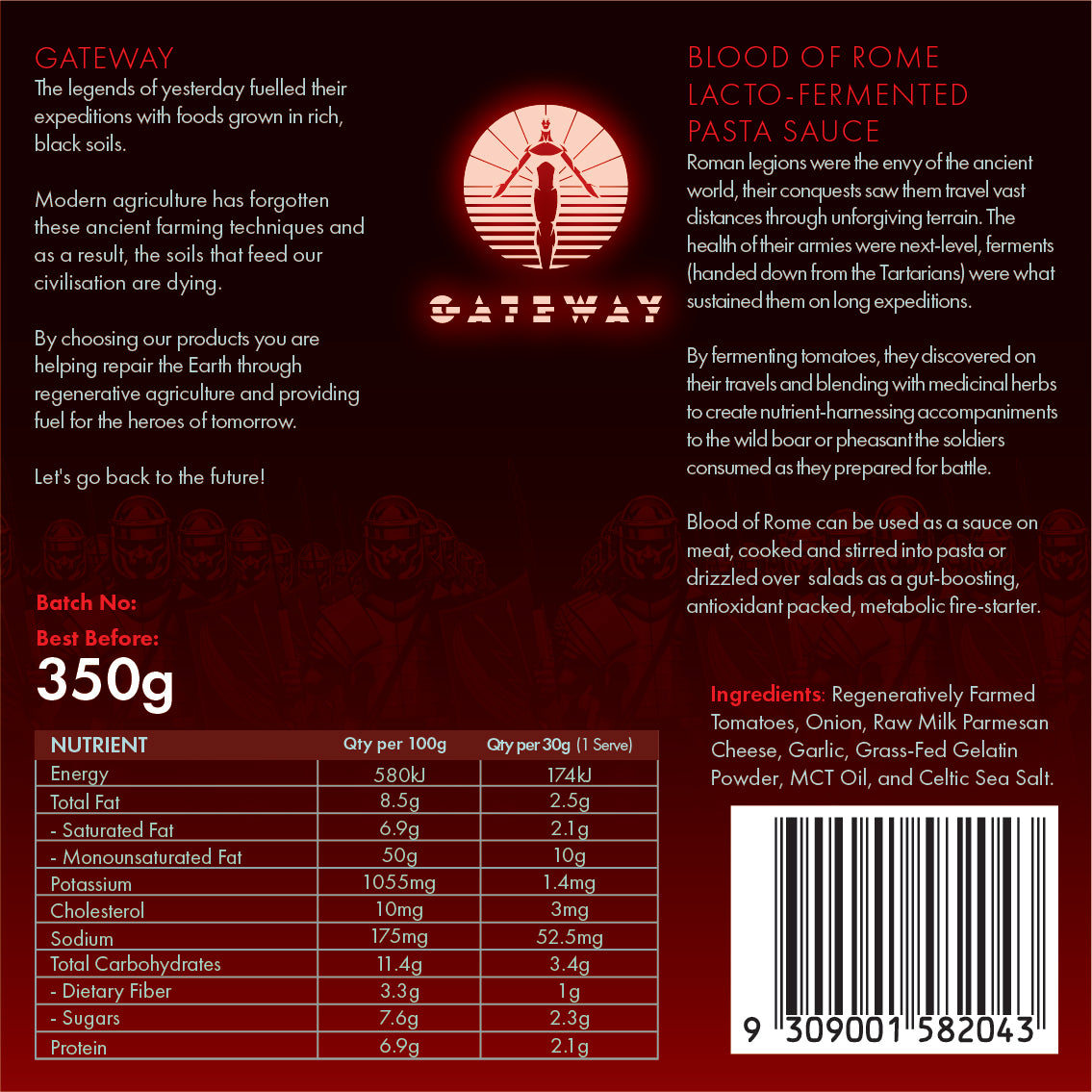 Blood of Rome - Tomato Sauce 350g