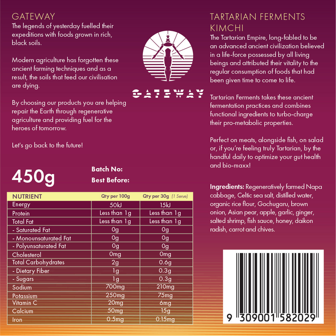Tartarian Ferments - Kimchi 450g